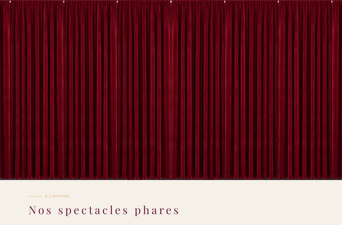 Screenshot of spectacle website